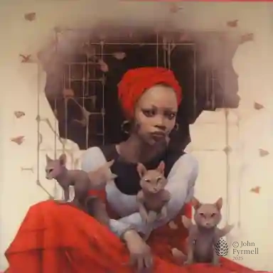 Crimson Veil of Serenity