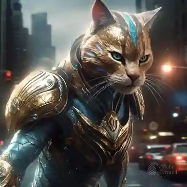 Cyber Feline Guardian