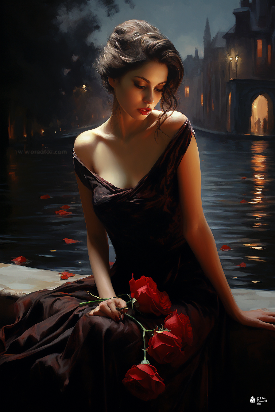 Midnight Rose Petals