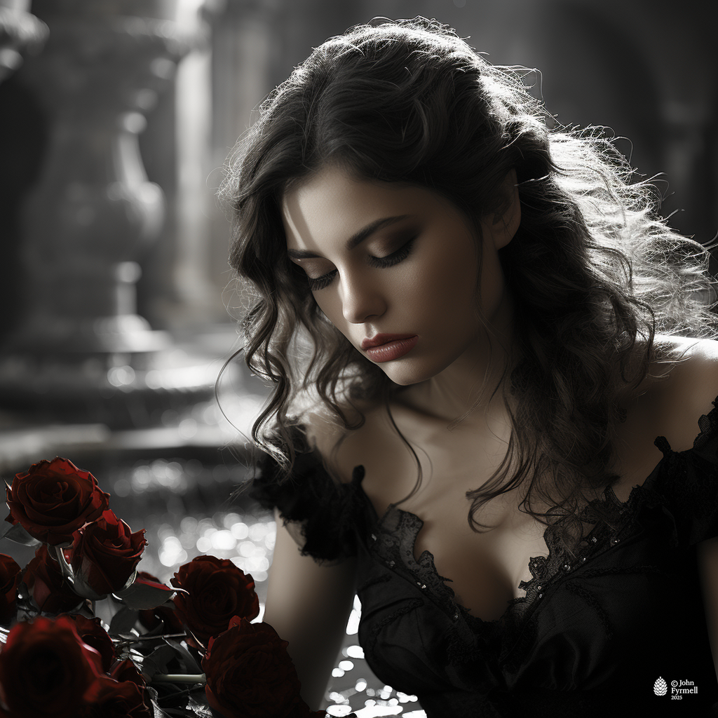 Midnight Rose Mourning