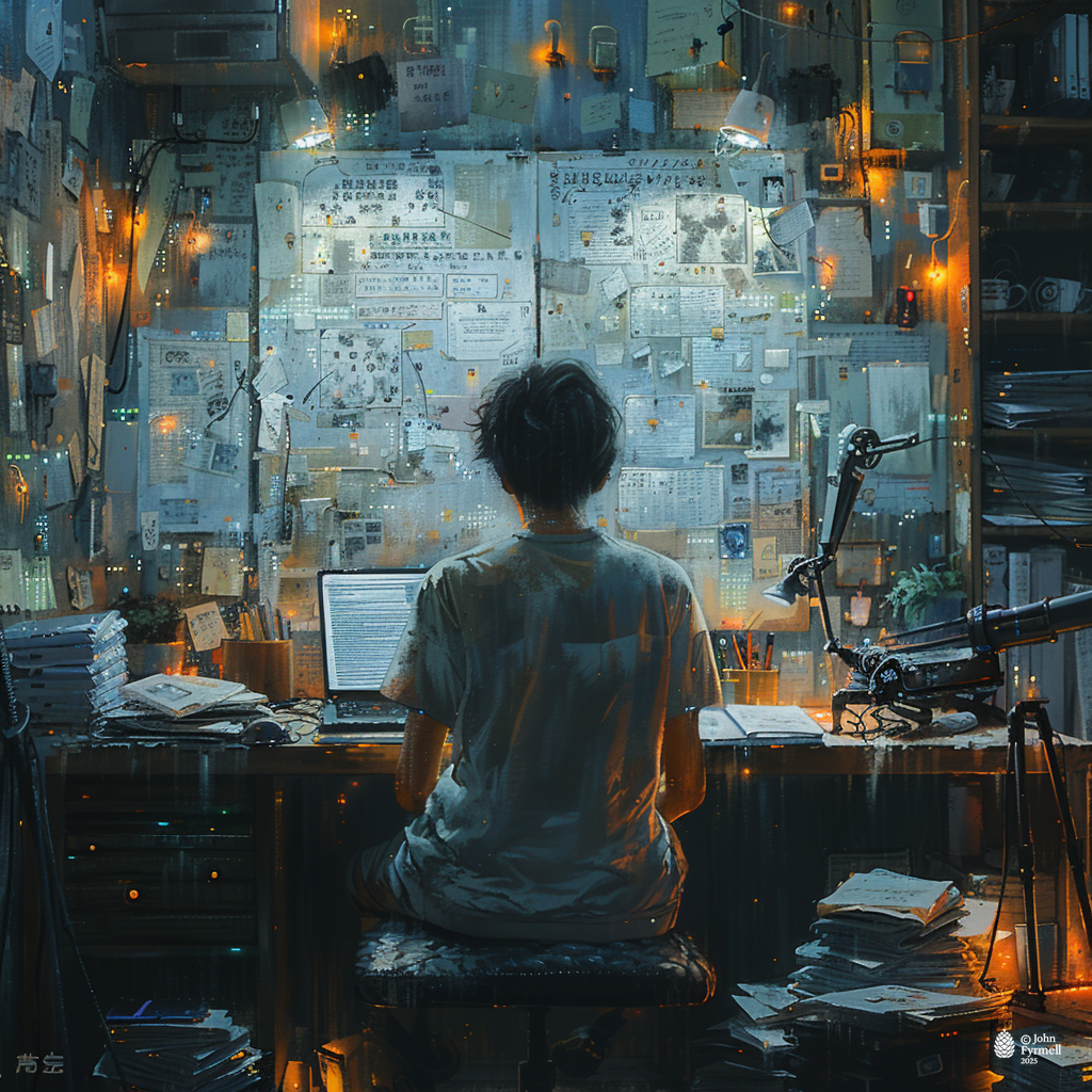 Rainy Night Reflections