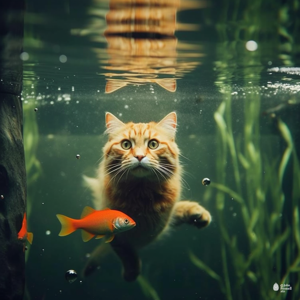Feline Aquatic Muse